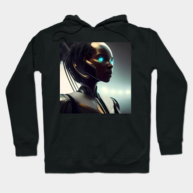 Futuristic African: Beauty in Motion T-Shirt Hoodie by MeatLuvers